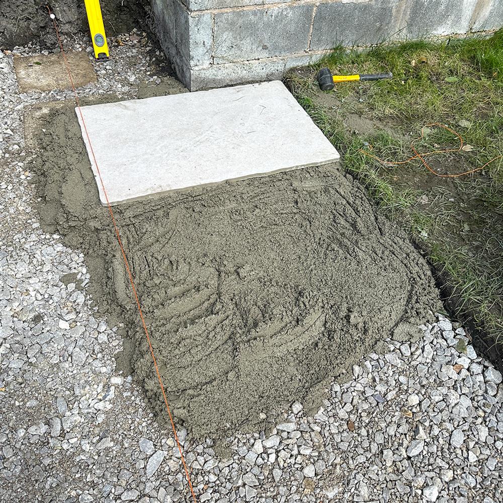 Installing patio paving slabs on soil